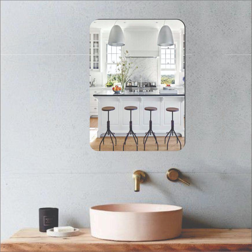 Combo of Oval Shape & Square Shape Mirror (Pack of 1)